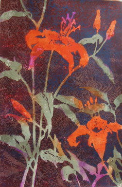 
Tigress Lily 2, Block Print by Judith Hilmer
		